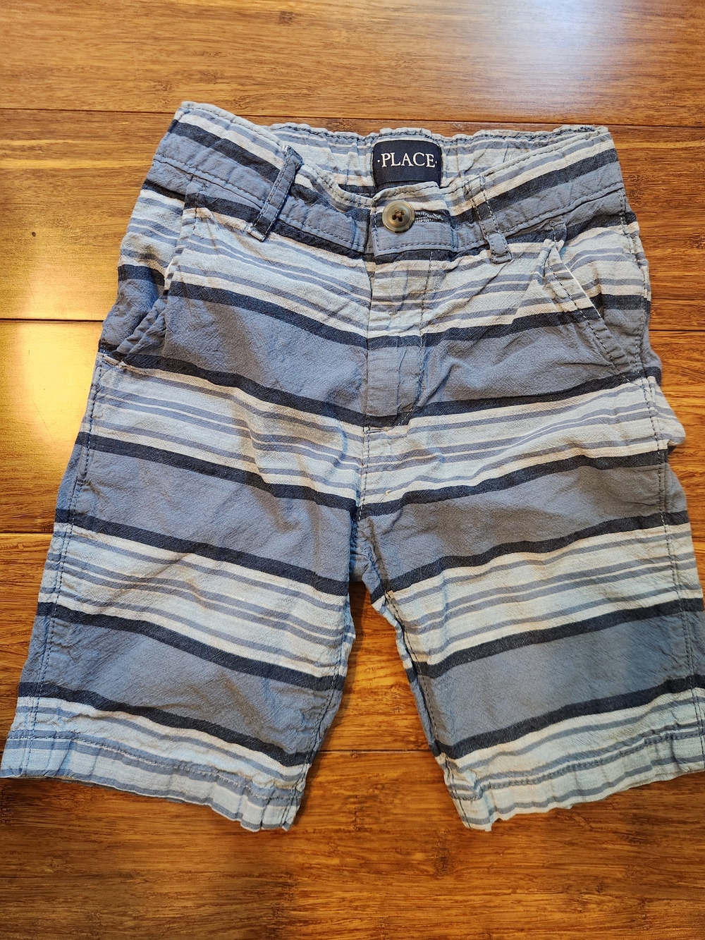 The Children's Place Blue Striped Boy's Shorts, Size 6